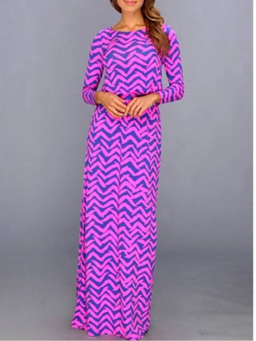 Lilly Pulitzer Nigella Maxi Dress Pop Pink Blue I Got Lucky Womens Small